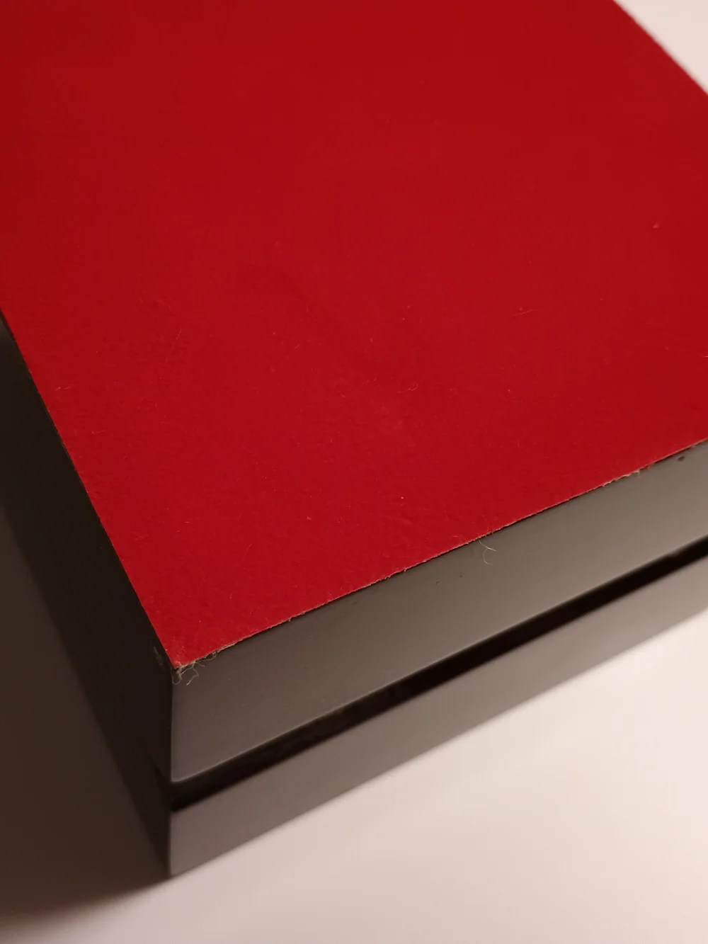 Mens Wooden Jewelry Box with Red Velvet Interior